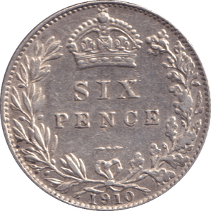 1910 SIXPENCE ( EF ) - SIXPENCE - Cambridgeshire Coins