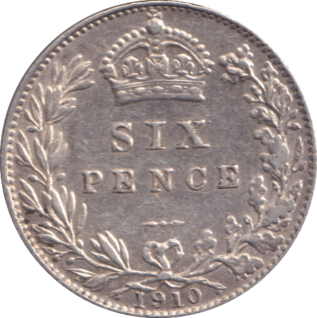 1910 SIXPENCE ( EF ) - SIXPENCE - Cambridgeshire Coins