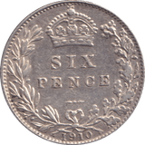 1910 SIXPENCE ( EF ) - SIXPENCE - Cambridgeshire Coins