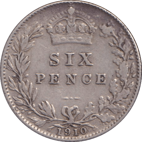 1910 SIXPENCE ( FAIR ) - SIXPENCE - Cambridgeshire Coins
