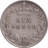 1910 SIXPENCE ( FAIR ) - SIXPENCE - Cambridgeshire Coins