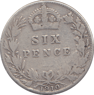 1910 SIXPENCE ( FINE ) - SIXPENCE - Cambridgeshire Coins