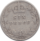 1910 SIXPENCE ( FINE ) - SIXPENCE - Cambridgeshire Coins
