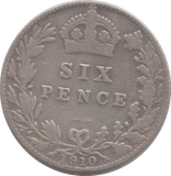 1910 SIXPENCE ( FINE ) - SIXPENCE - Cambridgeshire Coins