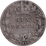 1910 SIXPENCE ( FINE ) - SIXPENCE - Cambridgeshire Coins
