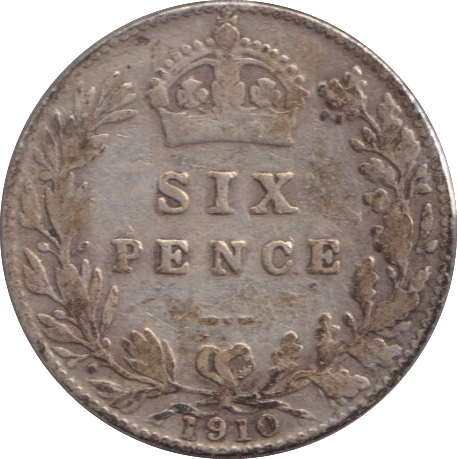 1910 SIXPENCE ( FINE ) - SIXPENCE - Cambridgeshire Coins
