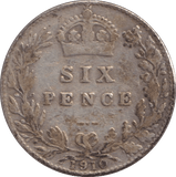 1910 SIXPENCE ( FINE ) - SIXPENCE - Cambridgeshire Coins