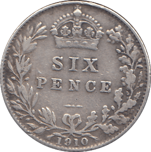 1910 SIXPENCE ( FINE ) - SIXPENCE - Cambridgeshire Coins