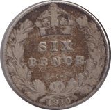 1910 SIXPENCE ( FINE ) - SIXPENCE - Cambridgeshire Coins