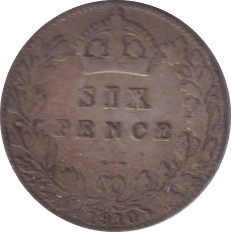 1910 SIXPENCE (FINE) - SIXPENCE - Cambridgeshire Coins