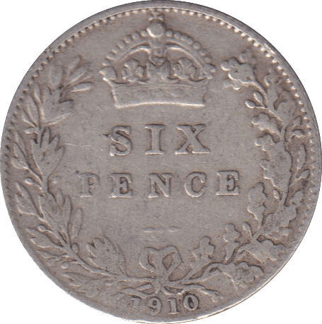 1910 SIXPENCE (FINE) - SIXPENCE - Cambridgeshire Coins