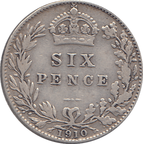 1910 SIXPENCE (F) - WORLD COINS - Cambridgeshire Coins