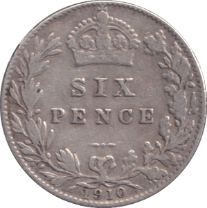 1910 SIXPENCE ( GF ) - SIXPENCE - Cambridgeshire Coins