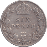 1910 SIXPENCE ( GF ) - SIXPENCE - Cambridgeshire Coins