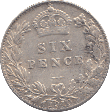 1910 SIXPENCE ( GVF ) - SIXPENCE - Cambridgeshire Coins