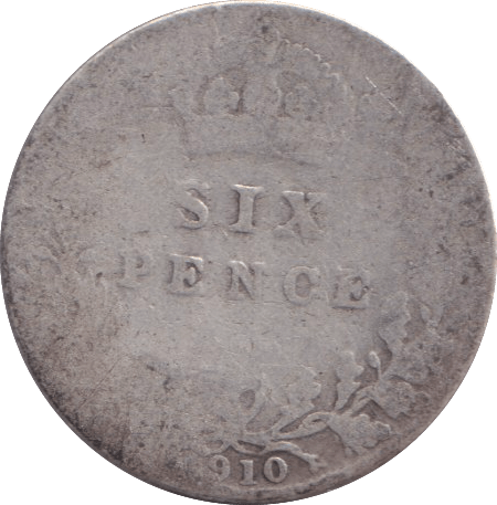 1910 SIXPENCE ( NF ) - SIXPENCE - Cambridgeshire Coins