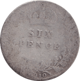 1910 SIXPENCE ( NF ) - SIXPENCE - Cambridgeshire Coins
