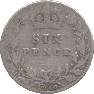 1910 SIXPENCE ( NF ) - SIXPENCE - Cambridgeshire Coins