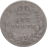 1910 SIXPENCE ( NF ) - SIXPENCE - Cambridgeshire Coins