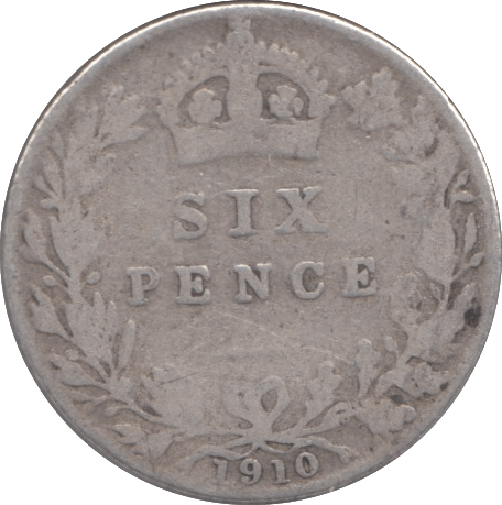 1910 SIXPENCE ( NF ) - SIXPENCE - Cambridgeshire Coins