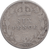 1910 SIXPENCE ( NF ) - SIXPENCE - Cambridgeshire Coins
