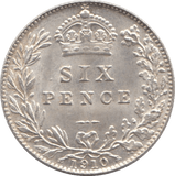 1910 SIXPENCE ( UNC ) - SIXPENCE - Cambridgeshire Coins