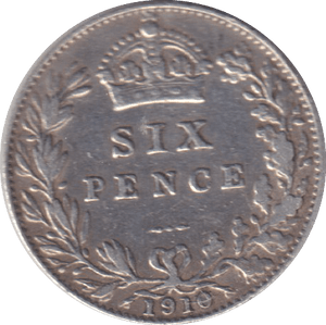 1910 SIXPENCE (VF) - SIXPENCE - Cambridgeshire Coins