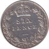 1910 SIXPENCE (VF) - SIXPENCE - Cambridgeshire Coins