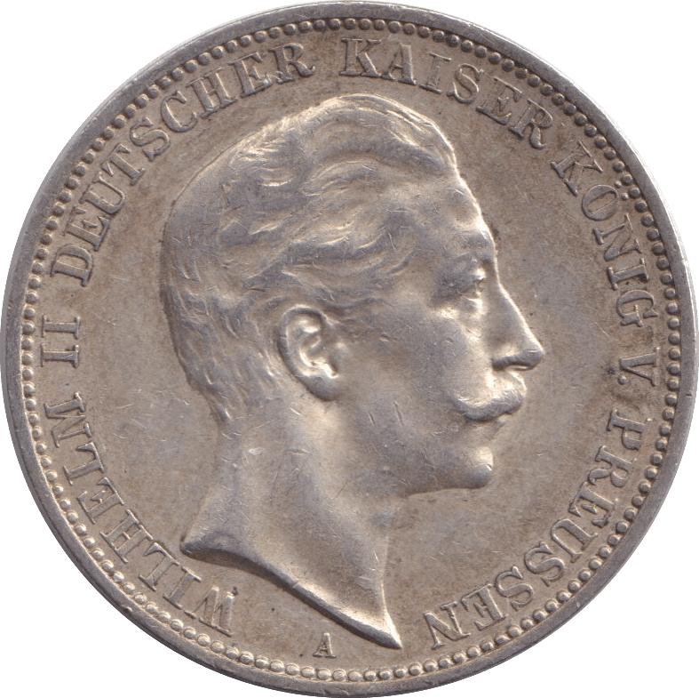 1910 THREE MARK BERLIN - SILVER WORLD COINS - Cambridgeshire Coins
