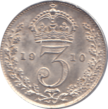 1910 THREEPENCE ( AUNC ) - THREEPENCE - Cambridgeshire Coins