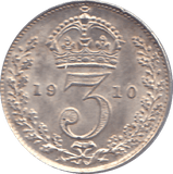 1910 THREEPENCE ( AUNC ) - THREEPENCE - Cambridgeshire Coins