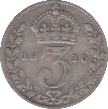 1910 THREEPENCE ( FINE ) - THREEPENCE - Cambridgeshire Coins