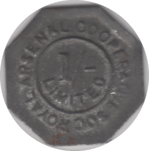1910 TOKEN ARSENAL COOPERATIVE - OTHER TOKENS - Cambridgeshire Coins