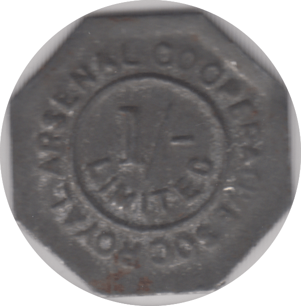 1910 TOKEN ARSENAL COOPERATIVE - OTHER TOKENS - Cambridgeshire Coins