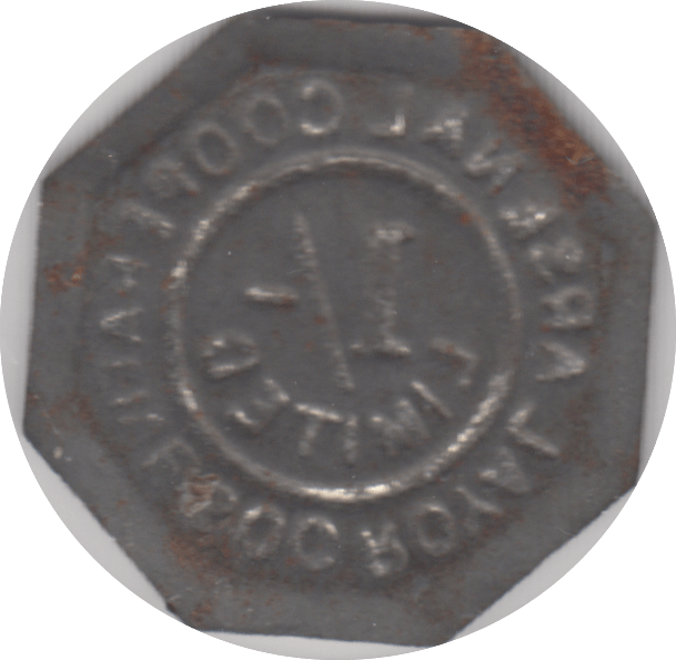 1910 TOKEN ARSENAL COOPERATIVE - OTHER TOKENS - Cambridgeshire Coins