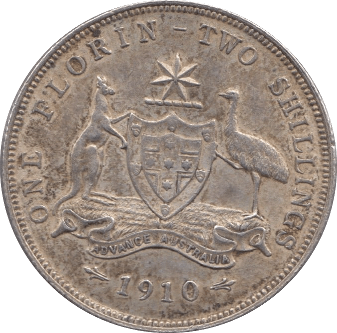 1910 TWO SHILLINGS - FLORIN - Cambridgeshire Coins