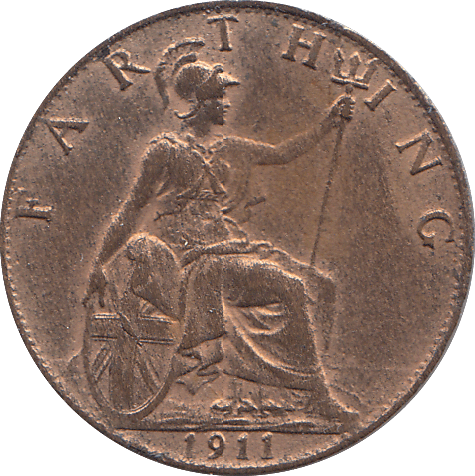 1911 FARTHING ( UNC ) - FARTHING - Cambridgeshire Coins