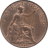 1911 FARTHING ( UNC ) - FARTHING - Cambridgeshire Coins