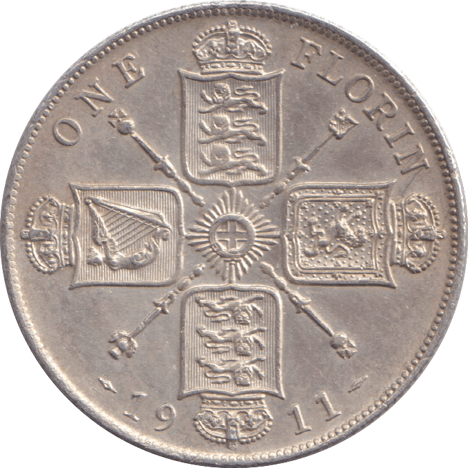 1911 FLORIN ( AUNC ) - FLORIN - Cambridgeshire Coins