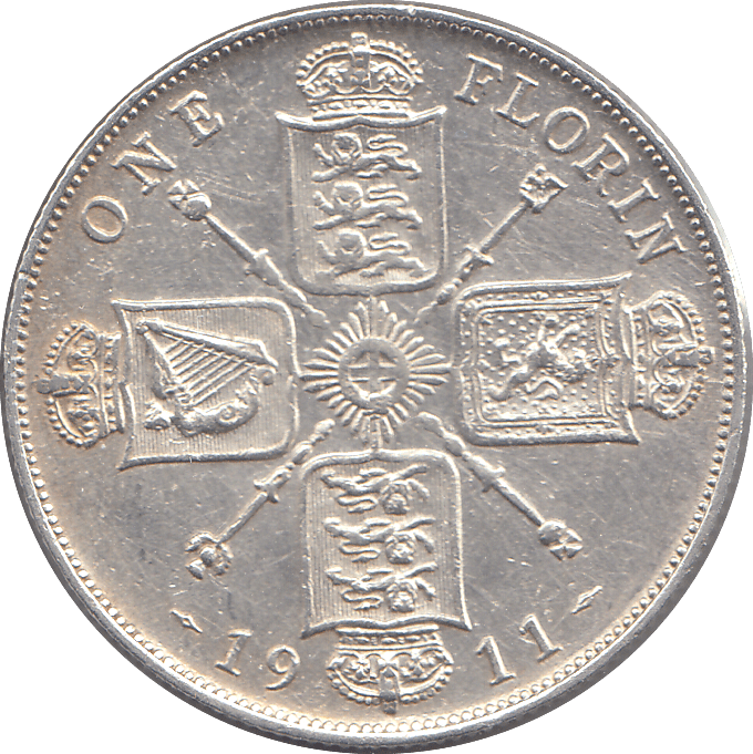 1911 FLORIN ( EF ) - FLORIN - Cambridgeshire Coins