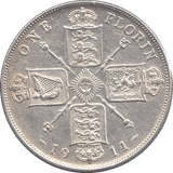 1911 FLORIN ( EF ) - FLORIN - Cambridgeshire Coins