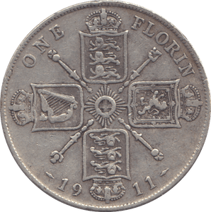 1911 FLORIN ( F ) - FLORIN - Cambridgeshire Coins