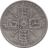 1911 FLORIN ( FINE ) - FLORIN - Cambridgeshire Coins
