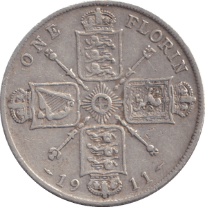1911 FLORIN ( GF ) - FLORIN - Cambridgeshire Coins