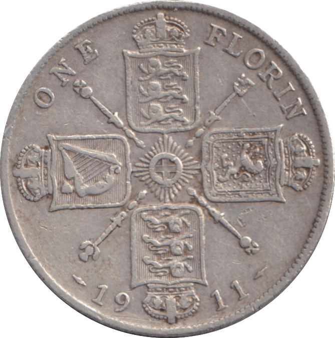 1911 FLORIN ( GF ) - FLORIN - Cambridgeshire Coins