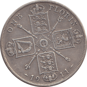 1911 FLORIN ( GF ) - FLORIN - Cambridgeshire Coins