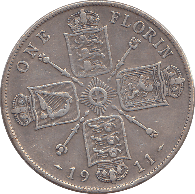 1911 FLORIN ( GF ) - FLORIN - Cambridgeshire Coins