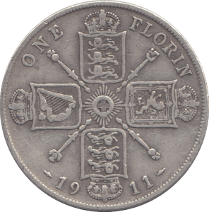 1911 FLORIN ( GF ) - FLORIN - Cambridgeshire Coins