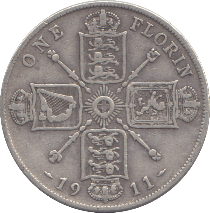 1911 FLORIN ( GF ) - FLORIN - Cambridgeshire Coins