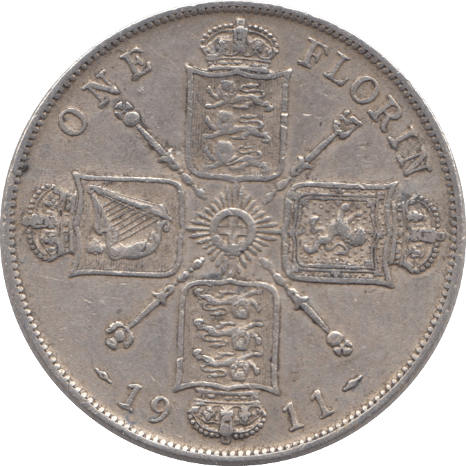 1911 FLORIN ( GF ) - FLORIN - Cambridgeshire Coins